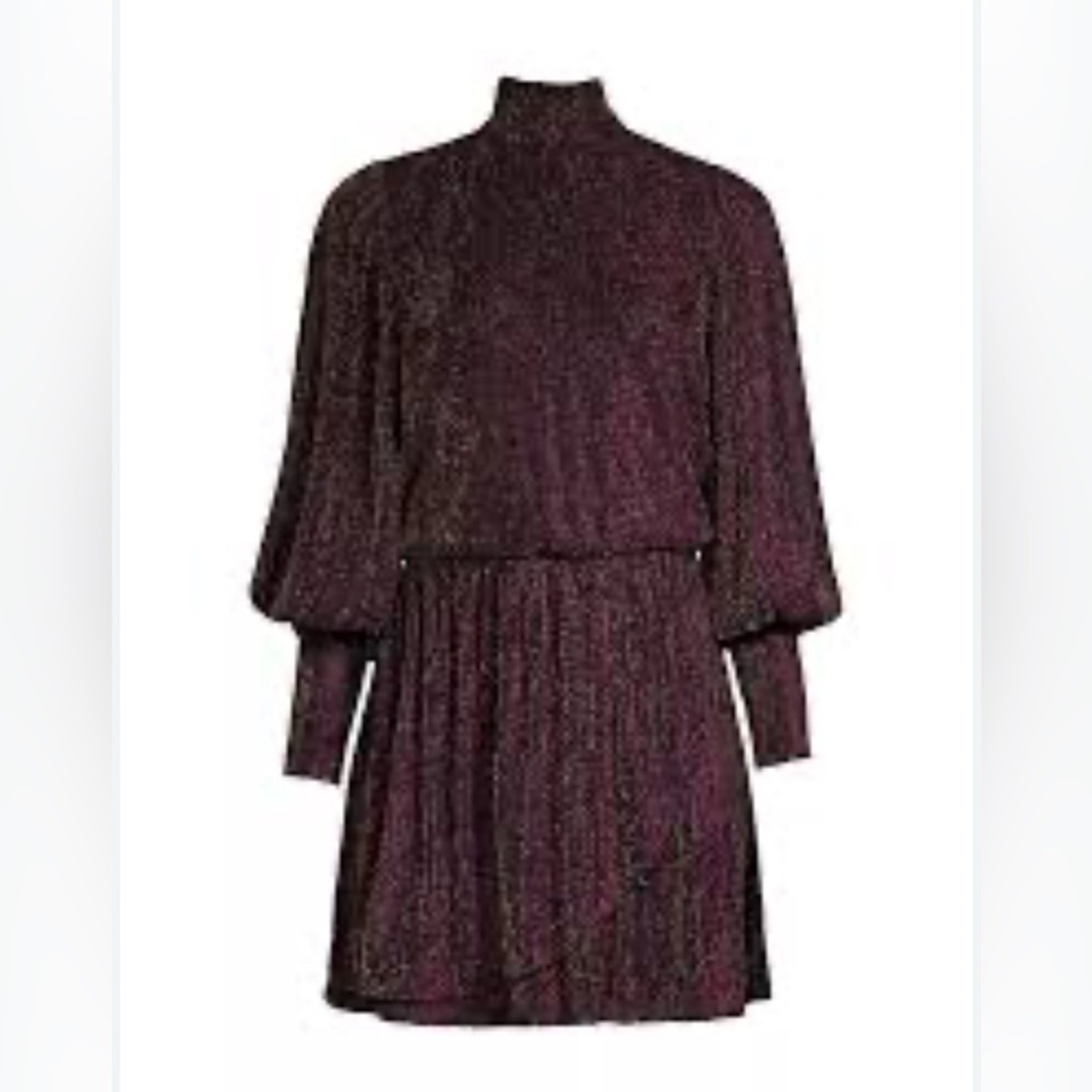 Black Halo Gavin Dress Saks Metallic Festive Holiday New Years size 2 - Picture 2 of 8